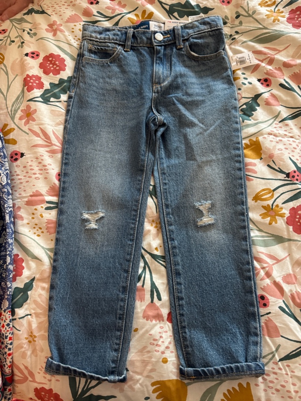 Old Navy Light Blue Slouchy Straight Jeans